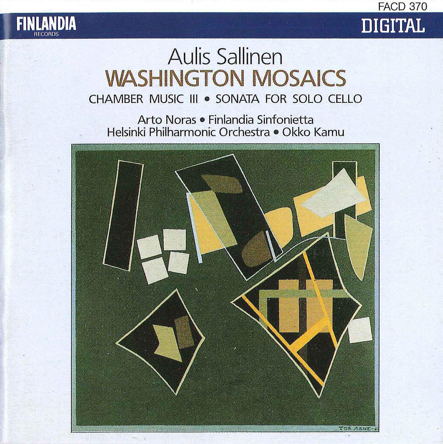 Arto Noras - Sonata for Solo Cello Op.26 : Part I