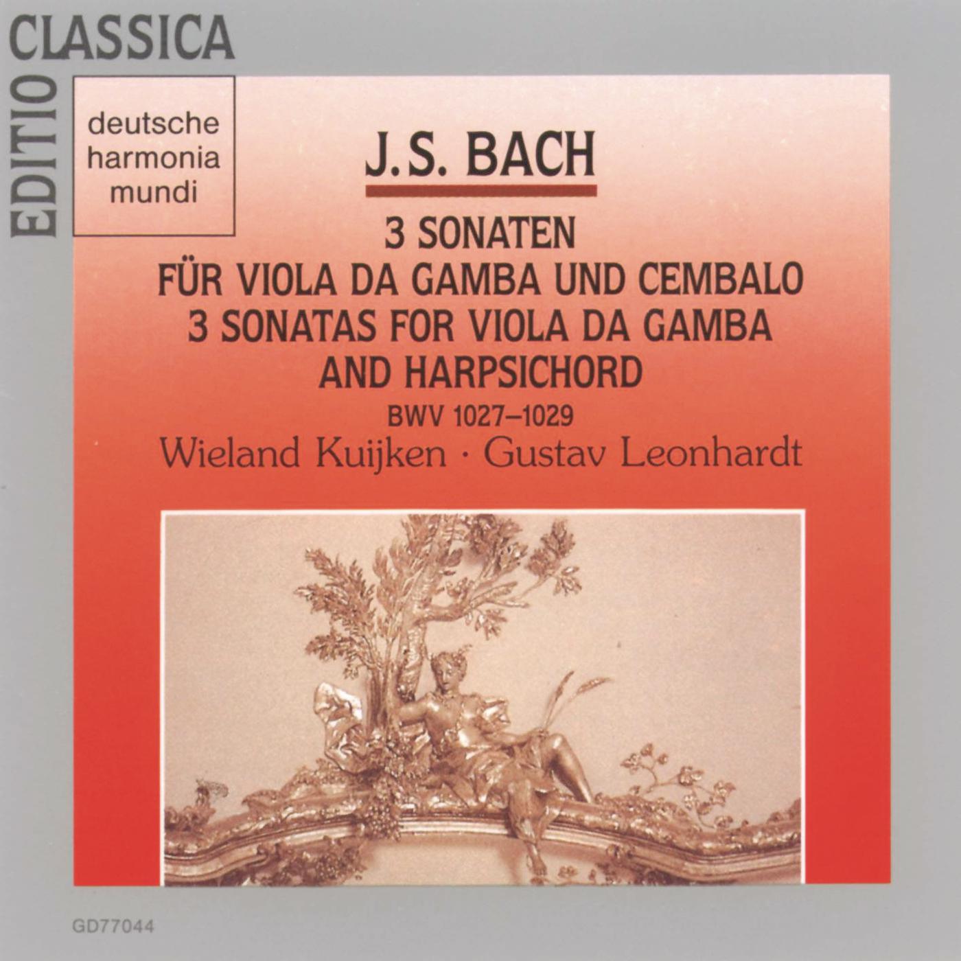 Gustav Leonhardt - Sonata for Viola da gamba and Harpsichord in G major, BWV 1027: Adagio